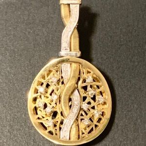 14K Converted Diamond Pendant Necklace